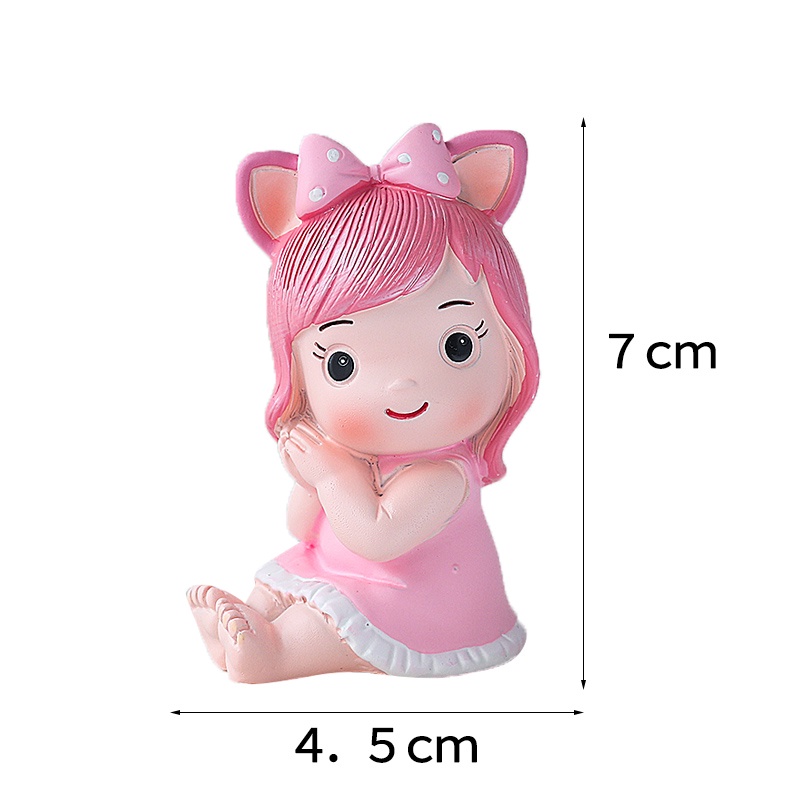 Búp Bê Công Chúa Hoàng Tử Bé Vỏ Sò Heo Trang Trí Bánh Kem Cho Tiệc Sinh Nhật Đầu Tiên Của Bé