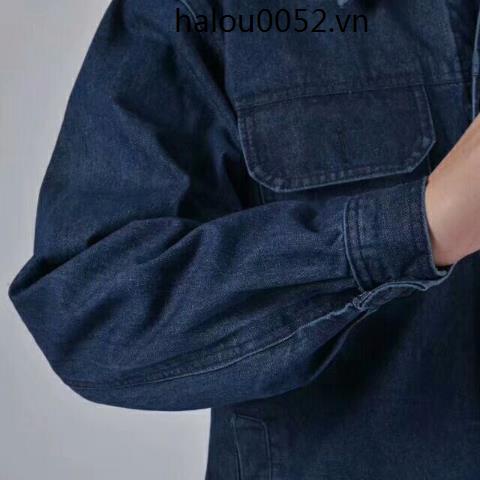 Bộ Quần Áo Denim Cotton Nguyên Chất Plus Size Chống Mài Mòn Bảo Vệ Cho Nam