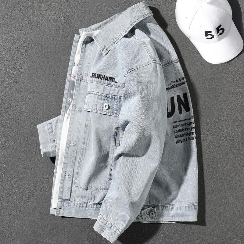 Áo Khoác denim Thêu Chữ supreme Phong Cách Nhật Bản Trẻ Trung Cho Nam