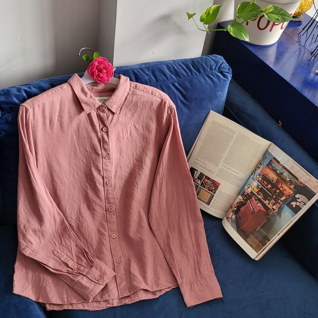 SƠ MI LINEN 2HAND HỒNG RUỐC