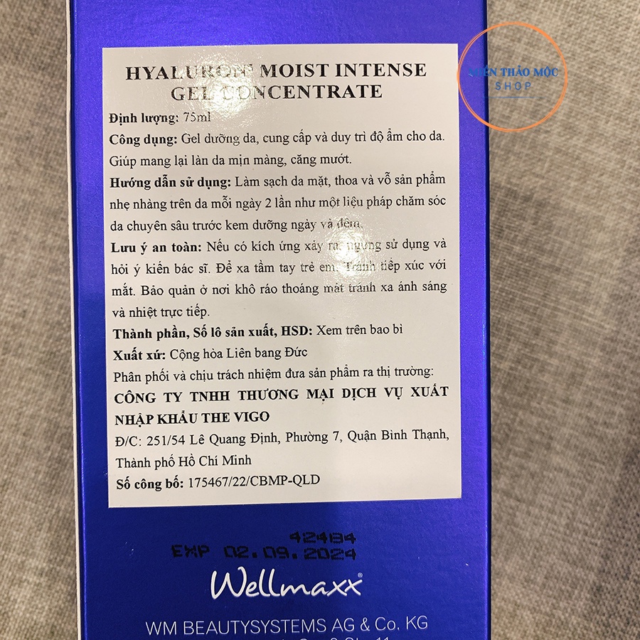 HA Gel Dưỡng Ẩm WELLMAXX Hyaluron 75ml - Cấp Ẩm Tầng Sâu, Làm Dịu Da; Tăng Đàn Hồi, Căng Bóng Da