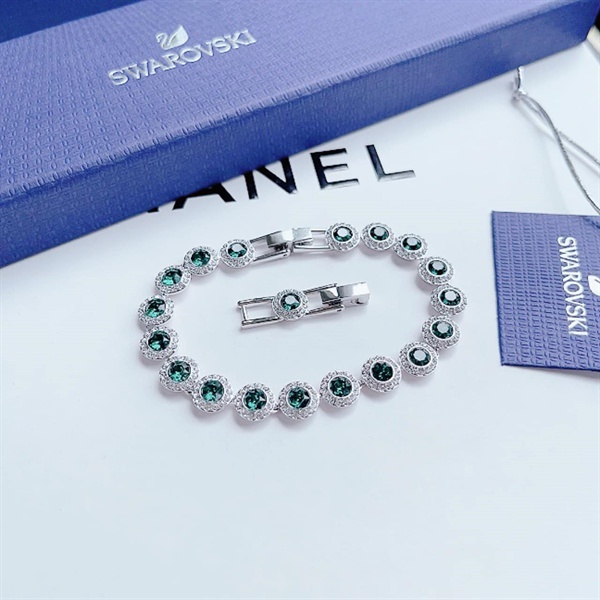 Lắc tay Swarovski 5646735 Angelic Vòng tay đính đá xanh ngọc