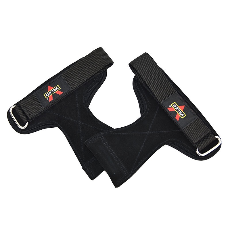 Găng Tay Tập Gym - Dây Kéo Lưng - Strap da bò chính hãng VALEO cao cấp