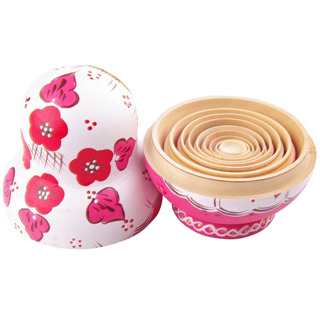 Bộ 10 Búp Bê Nga Bằng Gỗ Basswood Dùng Làm Quà Tặng Cho Bé