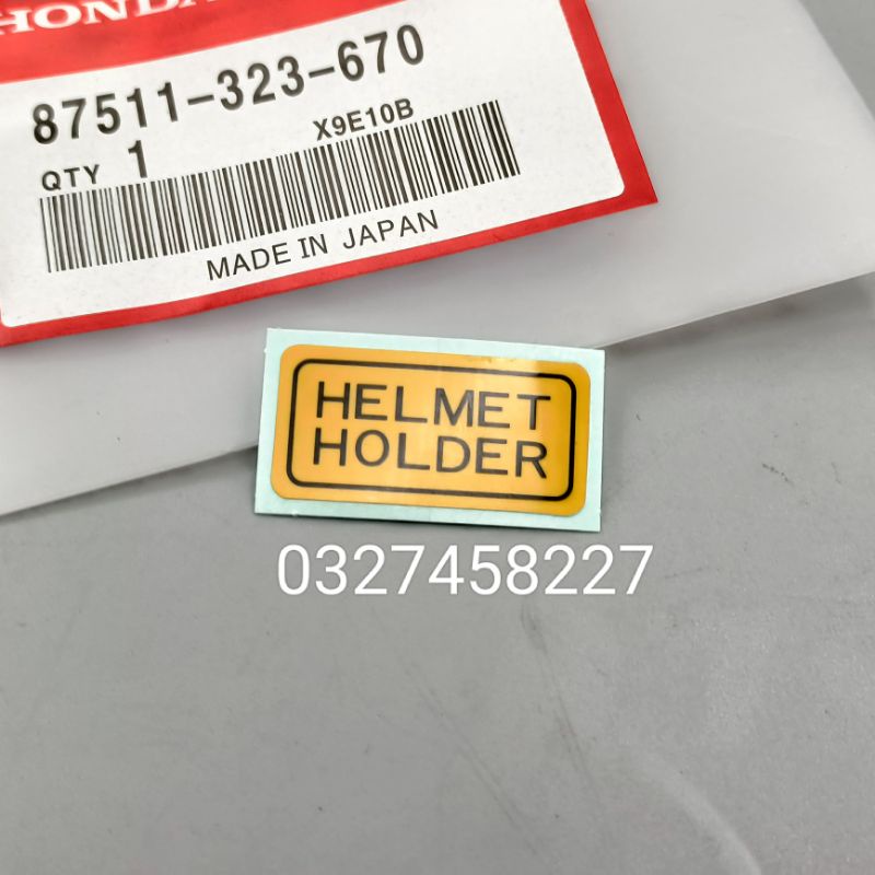 Tem HELMET dán sườn thùng xăng xe DREAM thái zin Honda