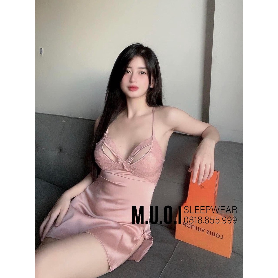 [FREESHIP] Váy ngủ sexy QUẢNG CHÂU - Sx 186 - Váy ngủ lụa sexy hot hit - hàng có sẵn(video+ ảnh)