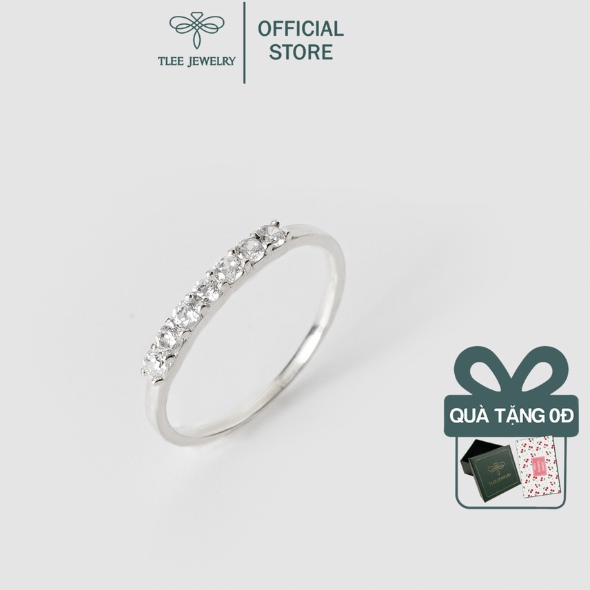 Nhẫn bạc nữ TLEE đá 2ly đính đá một hàng cao cấp TleeJewelry A0275