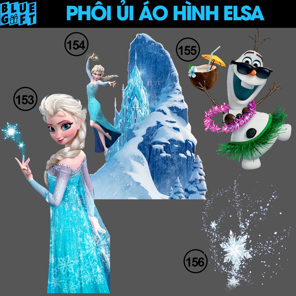(Hình Ủi Nhiệt Quần Áo - Miếng Dán Ủi Quần Áo) Có In Theo Yêu Cầu, Hình Elsa 5