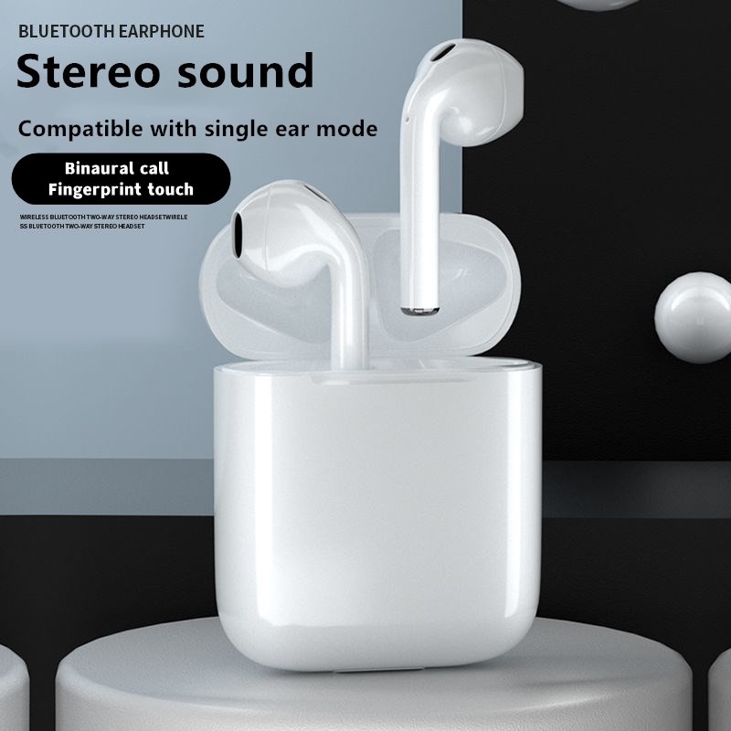 Tai Nghe bluetooth tws i12 Kiểu Dáng Hoạt Hình Đáng Yêu Cho Điện Thoại android