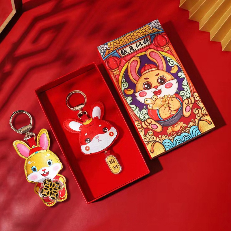 Móc Khóa Hình Thỏ Năm Mới 2023 Dễ Thương Cho Bé