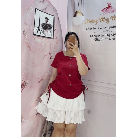 Áo thun thiết kế rút dây Bigsize  68kg đến 95kg