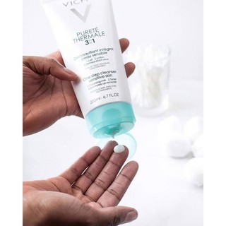 Sữa rửa mặt tẩy trang 3 tác dụng Vichy Purete Thermale 3in1 300ml