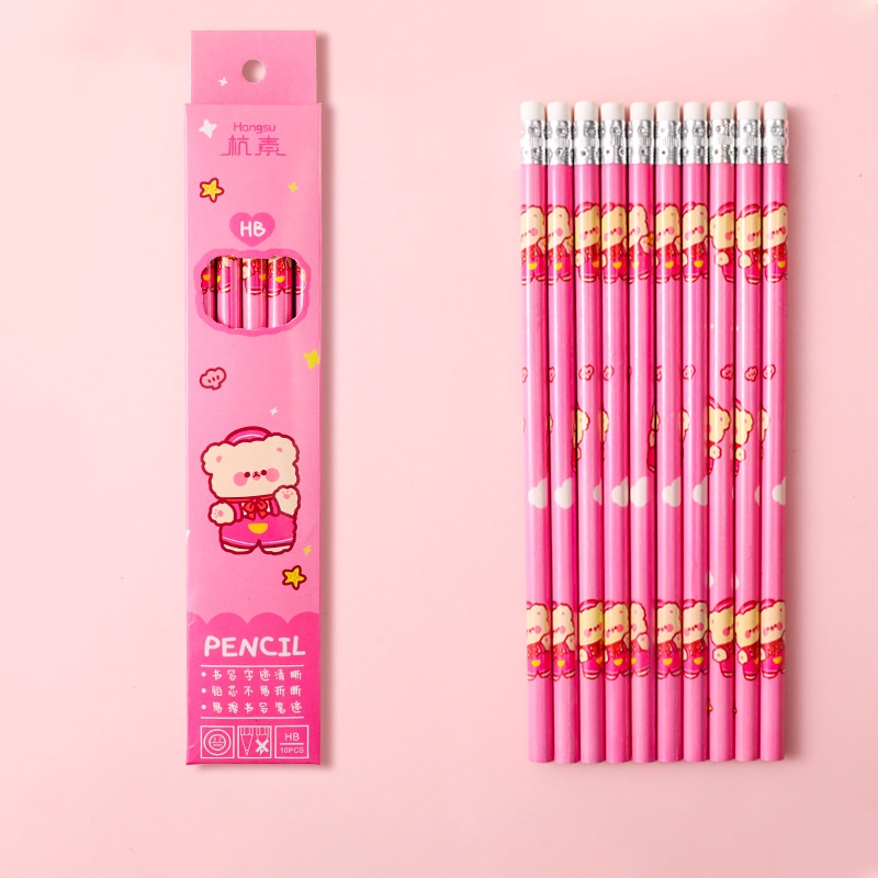 Hộp 10 cây bút chì nhiều mẫu dễ thương cute TooYoo BK00205