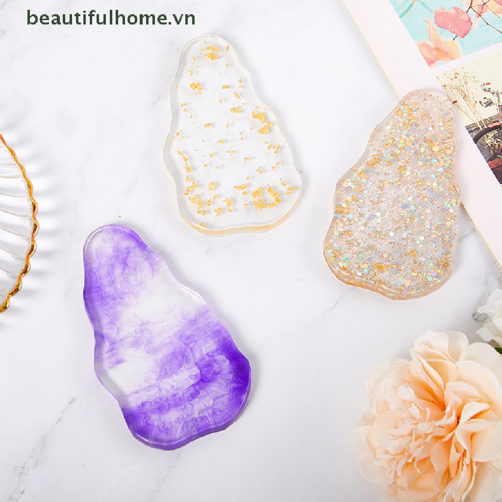 Giá Đỡ Bút / Bảng Màu Sơn Móng Tay Nghệ Thuật Bằng Nhựa Resin DIY Tiện Lợi