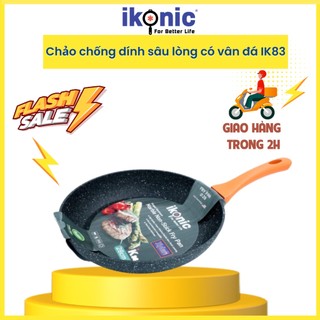 Chảo chống dính vân đá bếp từ cao cấp IKONIC IK83 chất