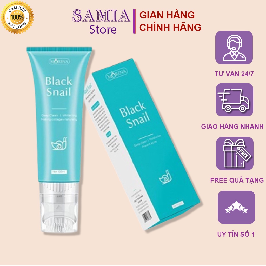 Sữa Rửa Mặt Black Snail Samia Huyền Phi Cosmetics Sạch Bụi Bẩn Phấn Khi Make Up Không Bị Khô Da