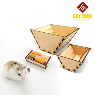 Máng ăn bằng gỗ #23 cho chuột hamster - bát ăn cho chuột hamster