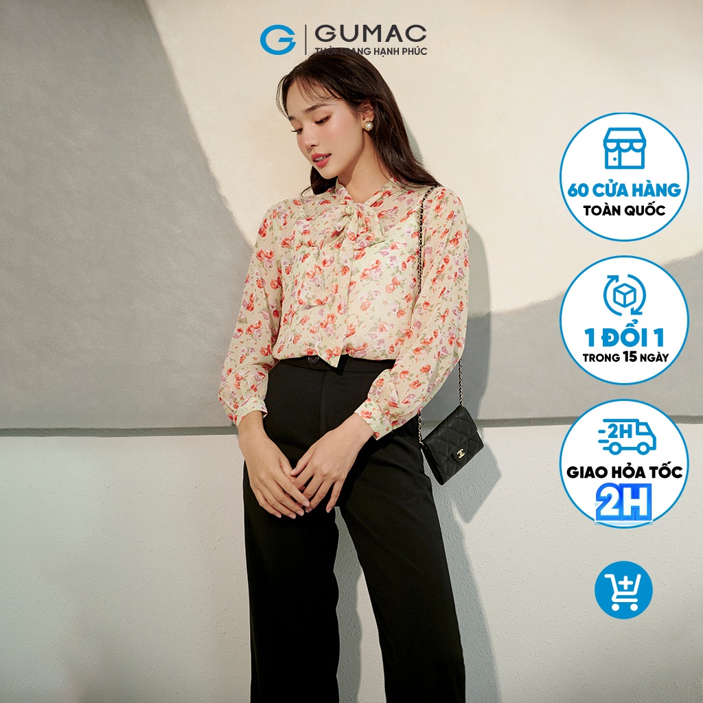 Áo sơ mi thắt nơ LA0701 thời trang GUMAC
