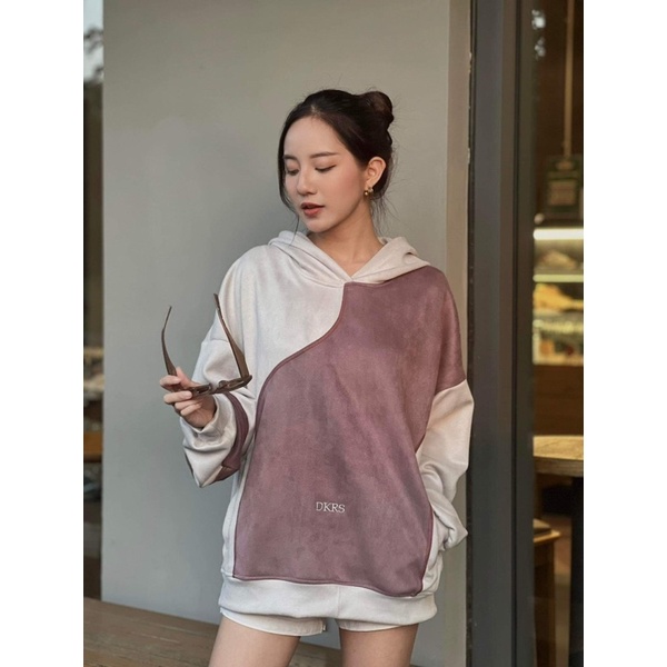 Áo Hoodie Da Lộn Phối Màu “DKRS” DENIS HOODIE SHIRT
