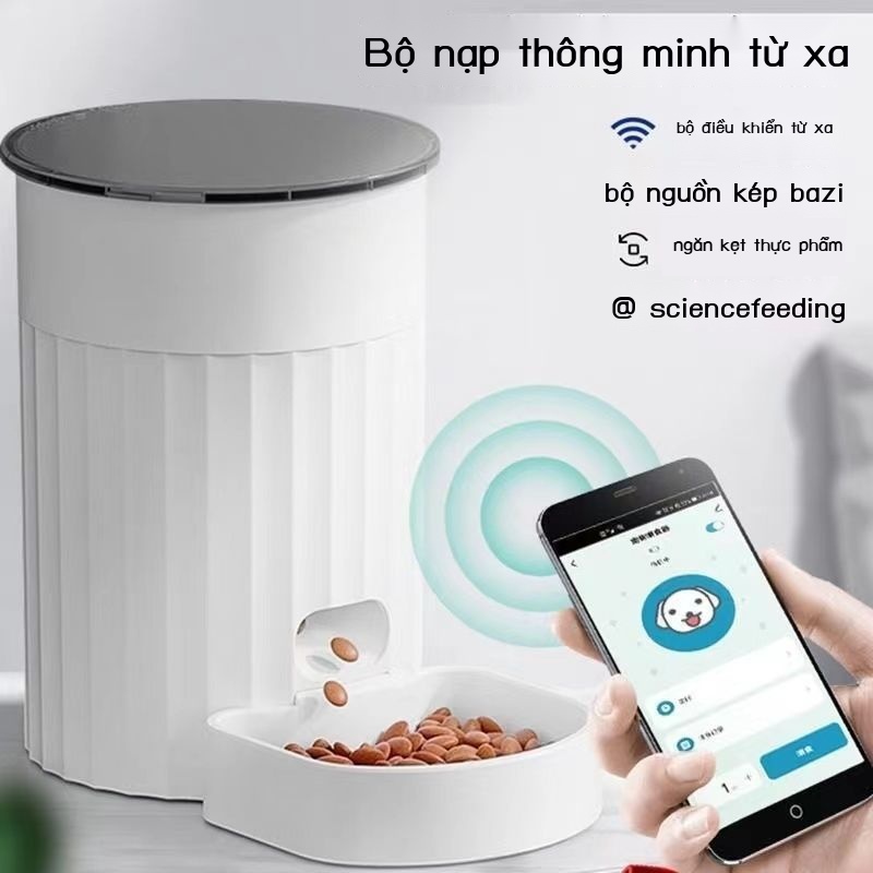 Mèo thông minh cho ăn vật nuôi tự động hẹn giờ wifi cho ăn từ xa bát ăn