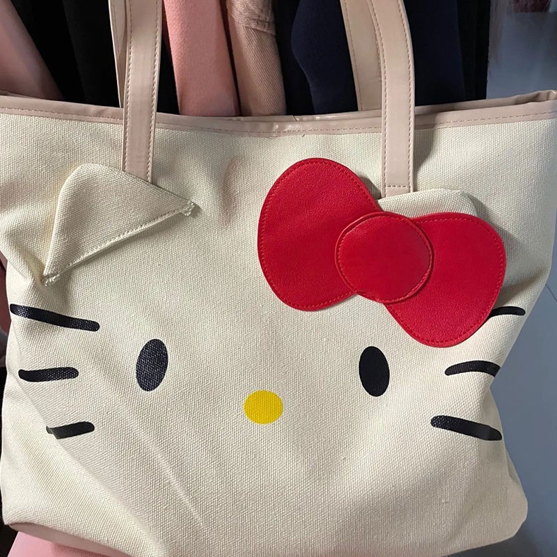 MISCHA Túi Xách Da PU Sức Chứa Lớn In Họa Tiết Hoạt Hình Dễ Thương Thời Trang Cho Học Sinh