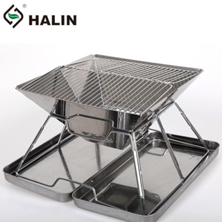 Bếp nướng than hoa ngoài trời cao - Bếp Nướng BBQ Không Khói Inox 304 - Cỡ vừa cho 4 đến 6 người 31x31cm