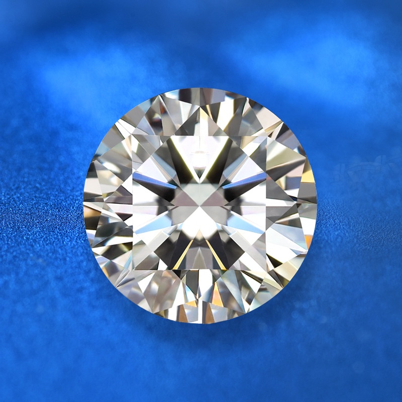 Kim Cương Nhân Tạo MoissaniteĐá trần D màu 0.5 -- 5 CT có thể kiểm tra bút kim cương bán buôn  tròn, mặt nạ siêu trắng 5-9mm với giấy chứng nhận nhận dạng