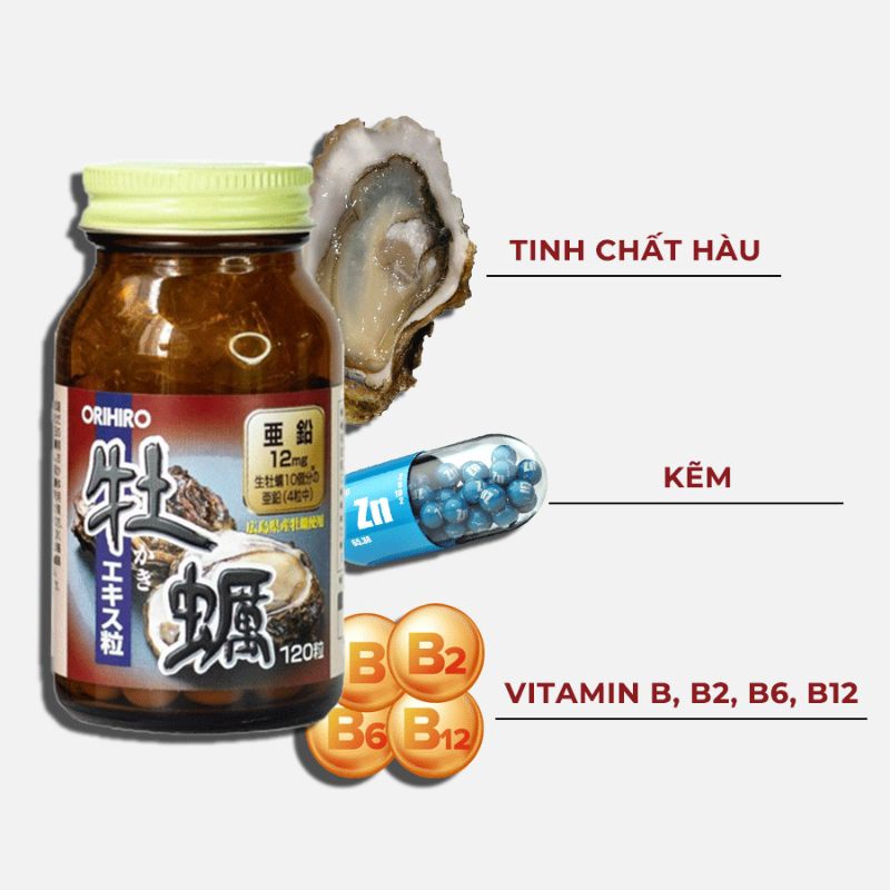 Tinh Chất Hàu Biển Orihiro Oyster Nhật Bản Orihiro 120 viên