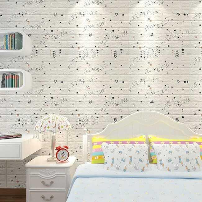 Giấy Dán Tường Bằng Xốp Họa Tiết Gạch 3d Chống Thấm Nước 70cmx100cm / 70cmx500cm 5 Mét DIY