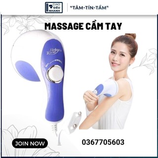 Máy massage cầm tay relax & spin tone, Thiết bị đấm lưng 5 đầu đấm, mát xa toàn thân