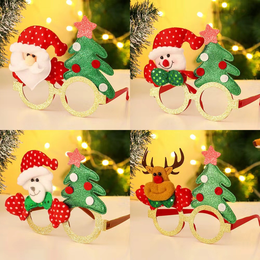 Mắt Kính Hình Ông Già Noel / Người Tuyết / Tuần Lộc Xinh Xắn Trang Trí Giáng