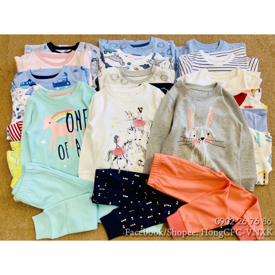 Bộ cotton next bé gái xuất xịn