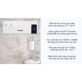 Sưởi gốm Rapido RCH2000-D