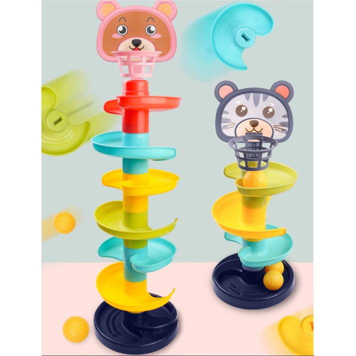 Đồ chơi 4 tầng cho bánh xoay hình thú dể thương