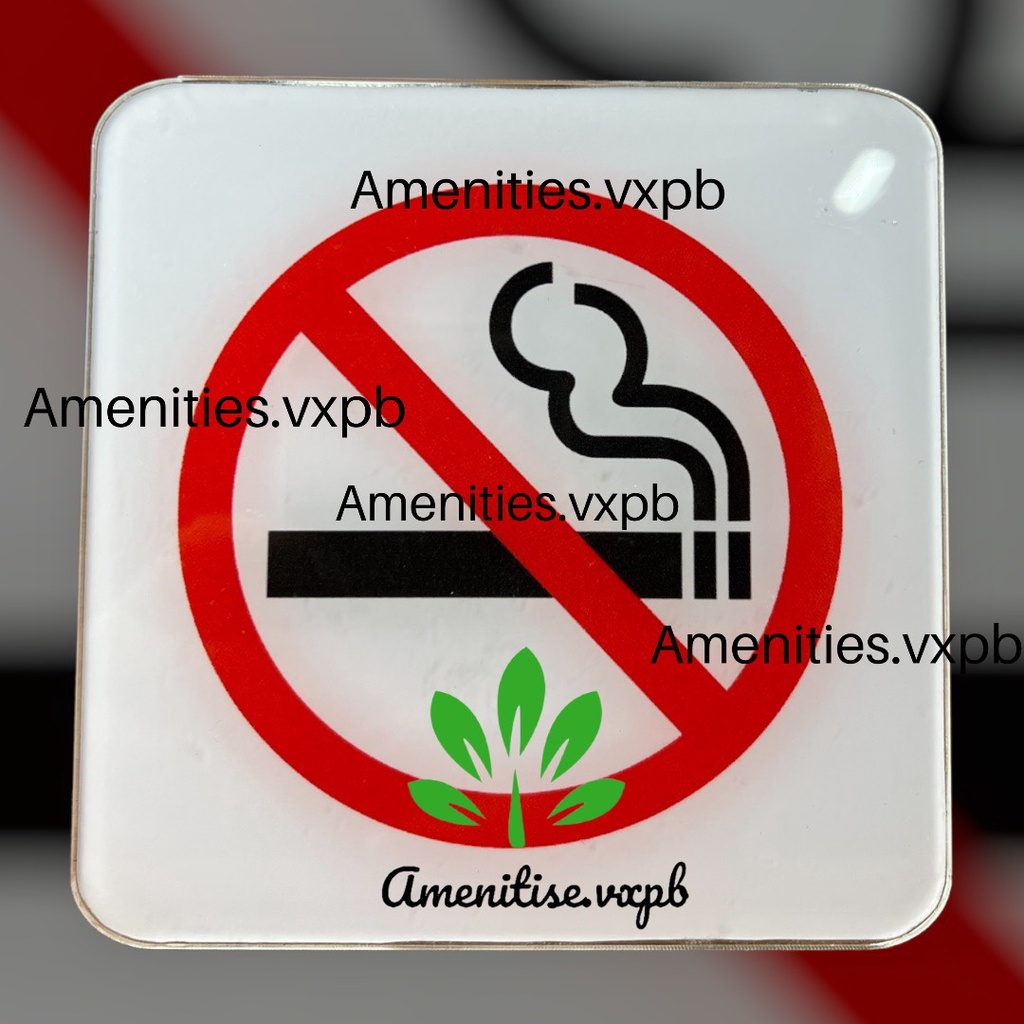 Bảng cấm hút thuốc bằng mica trong 3mm dán tường, cửa kính,...bảng biển báo, nhận làm theo yêu cầu khách