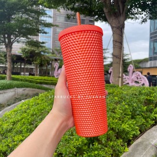 [Chính hãng] Ly Starbucks Studded Glossy Orange 710ml