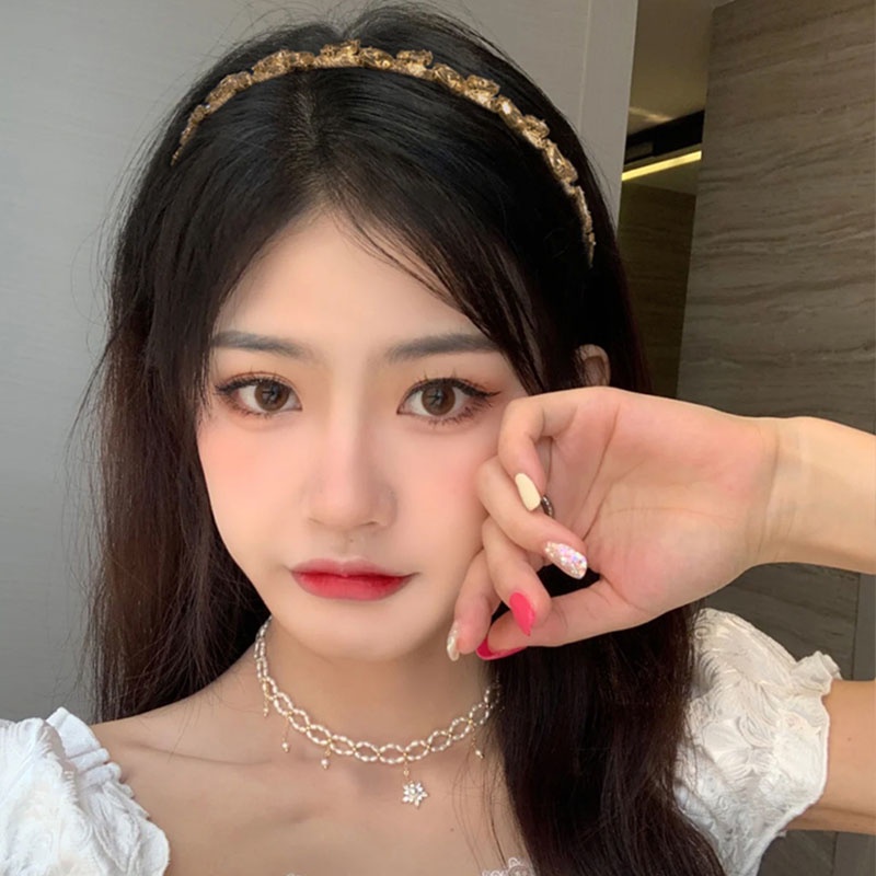 Băng Đô Đính Kim Cương Lấp Lánh Sang Trọng Cho Nữ