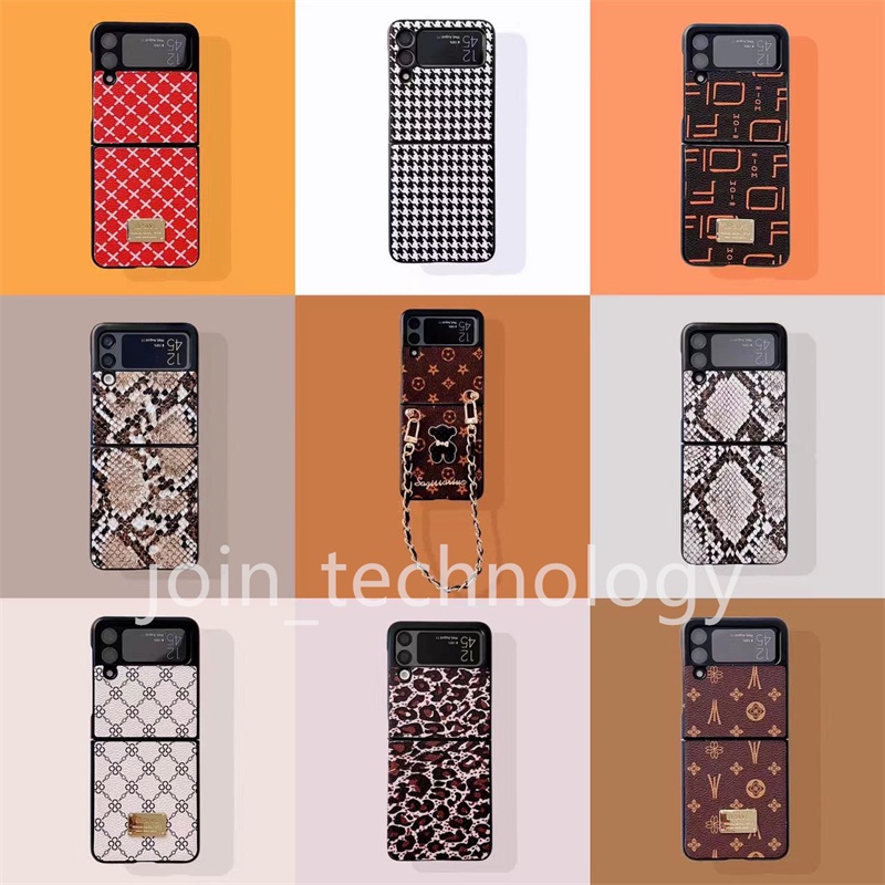 Ốp Điện Thoại Da PU Kiểu Dáng Thời Trang Dành Cho Samsung Galaxy Z Flip 3 case Z Flip 4