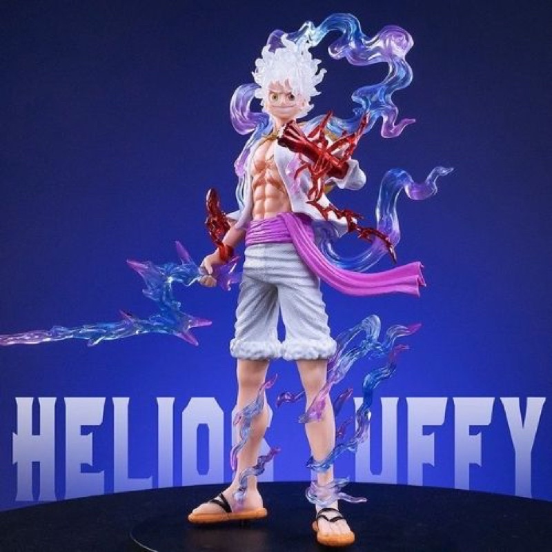 Mô hình đồ chơi - Luffy Gear 5 Nika bản có vũ khí cầm tay cao 21 cm - OnePiece - Có Hộp Đẹp