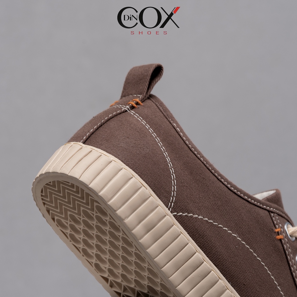 Giày Sneaker Vải Unisex DINCOX D27 Đơn Giản Hiện Đại Chocolate