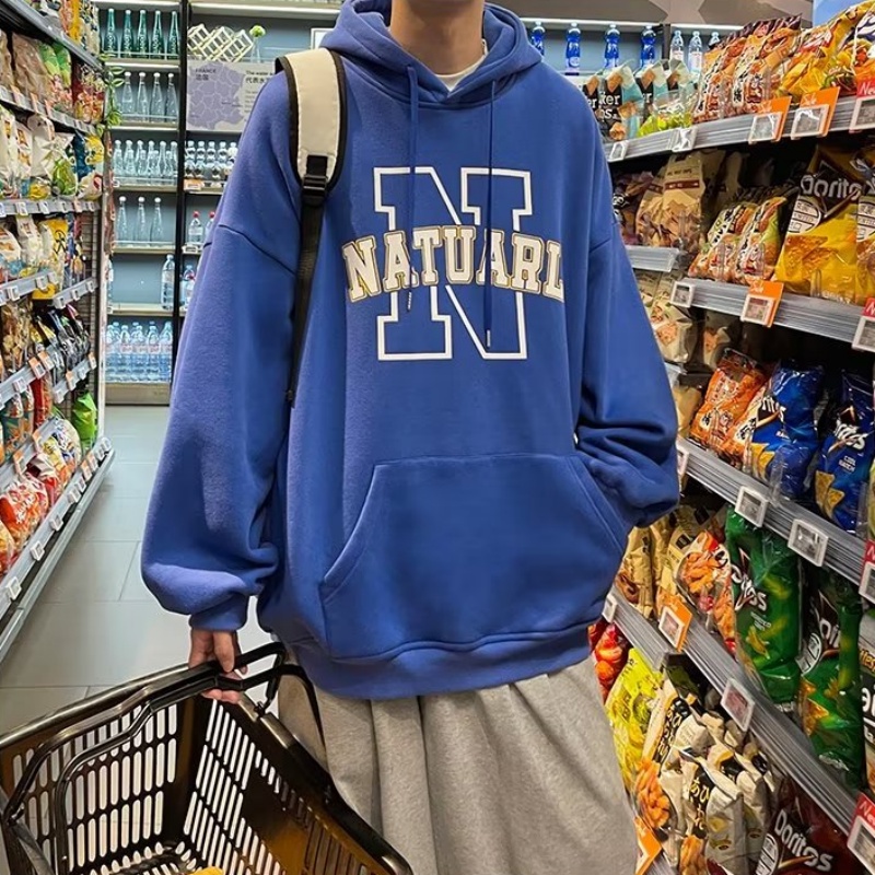 Áo hoodie Dáng Rộng In Chữ Phong Cách hip hop Hàn Quốc Thời Trang Cho Nam Và Nữ