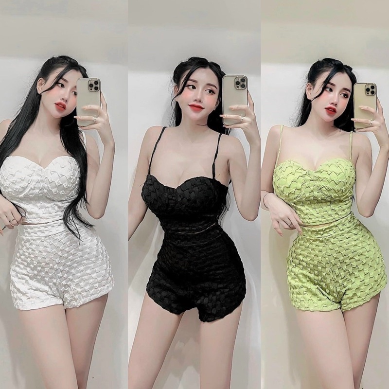 Set Bộ Xốp Cúp Khuôn Ngực Có Mút Ngực Quần Sort Siêu Cao