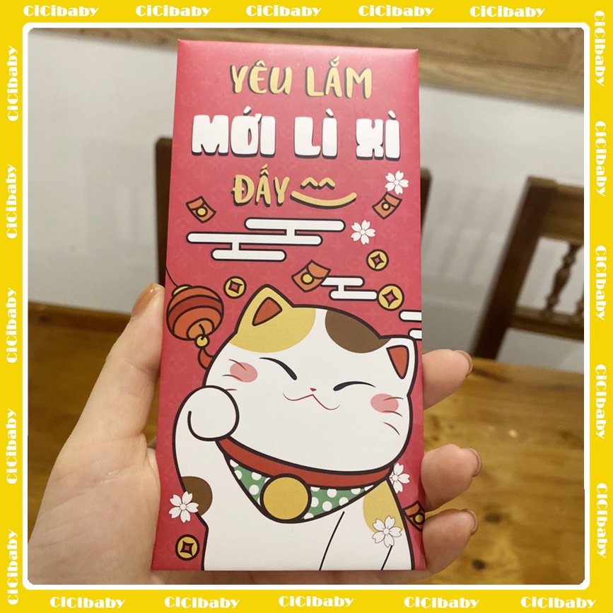 [SIÊU HOT] Lì Xì Thiết Kế Hot Trend Xuân Quý Mão 2023 Họa Tiết Chú Mèo Xinh Xắn Với Những Câu Chúc Cực Chất