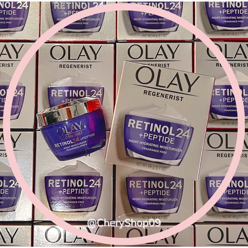 Kem dưỡng ẩm tái tạo da Olay Regenerist Retinol 24 + Peptide Night Moisturizer Fragrance-Free (48g)