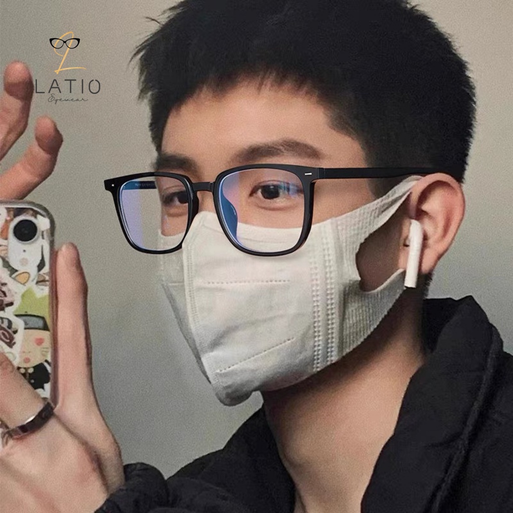 Gọng kính Nam Nữ LATIO mẫu được thiết kế mang phong cách Hàn Quốc siêu HOT 2023 chống ánh sáng xanh - KM60