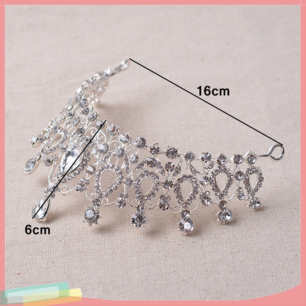 Băng Đô Cài Tóc Hình Vương Miện Đính Đá Lấp Lánh Thời Trang Cho Cô Dâu