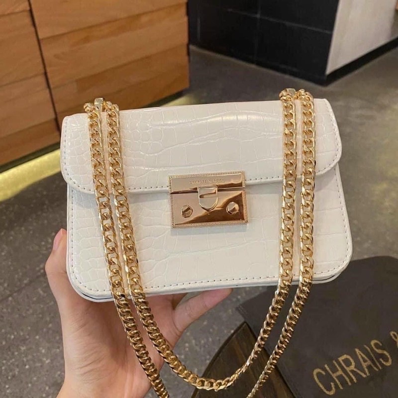 Túi xách nữ đeo chéo đeo vai khóa gài da rắn mới bag túi đi tiệc JUMALY - TDC260