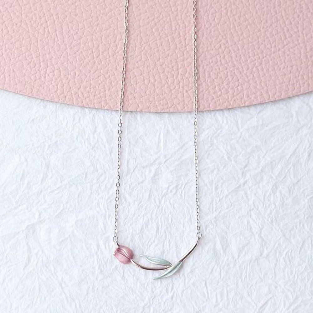 Vòng Cổ Choker Bằng Đồng Hình Hoa Tulip Ngọt Ngào Sang Trọng Cổ Điển Phong Cách Hàn Quốc Cho Nữ