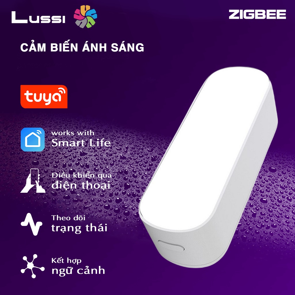Cảm biến ánh sáng zigbee Tuya - app smartlife