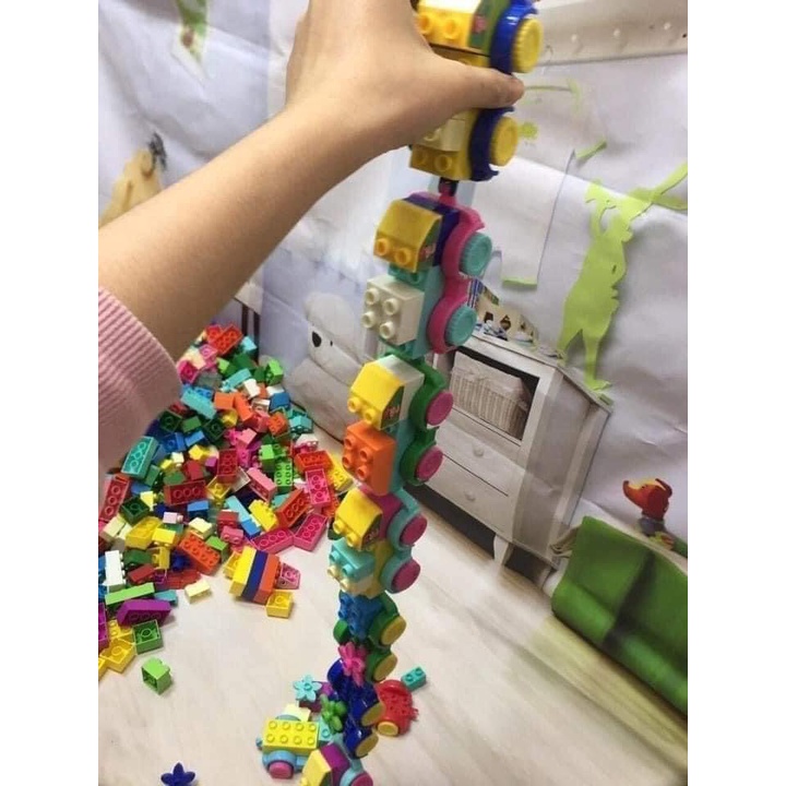 1kg Đồ Chơi Xếp Hình Lắp Ráp Cho Bé, Lego gạch xếp hình theo cân, đồ chơi xếp hình bán cân gạch tương thích Lego Duplo